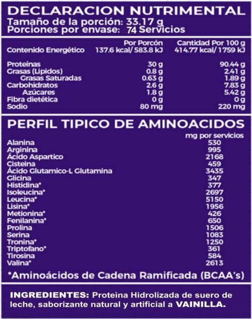 TablaGrande Hydro Whey Protein 2,4 kg