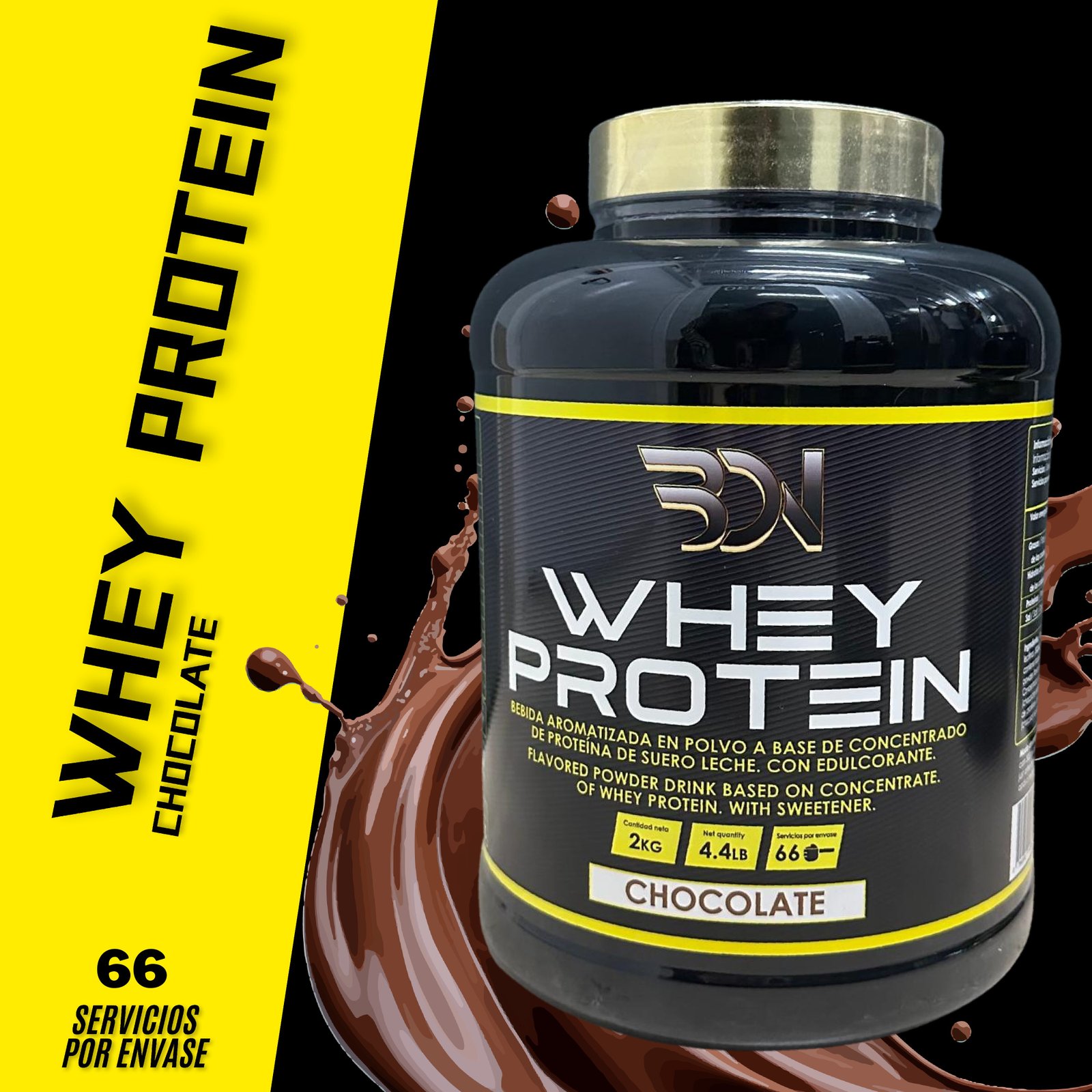 CHOCOLATE-1 BDN Whey Protein 2kg + BDN Creatine Monohydrate